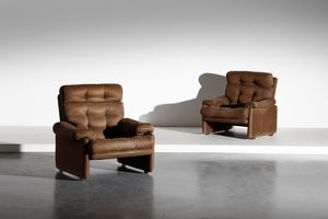 SCARPA AFRA (1937 -2011) & TOBIA (n. 1935) - Coppia di poltrone Coronado produzione B&B Italia