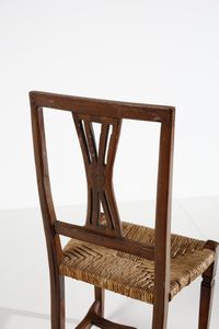 MANIFATTURA ITALIANA : Lotto composto da coppia di sedie, tavolino e portariviste  - Asta Asta 374 | DESIGN E ARTI DECORATIVE DEL NOVECENTO Virtuale - Associazione Nazionale - Case d'Asta italiane