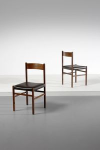 FRATTINI GIANFRANCO (1926 - 2004) - nello stile di. Coppia di sedie