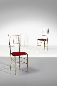 FRATELLI SANGUINETI - Coppia di sedie Chiavarine