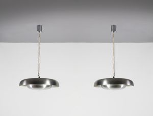 CUNIBERTI PIRRO - Coppia di lampade a sospensione produzione Sirrah