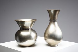 MANIFATTURA ITALIANA - Coppia di bottiglie