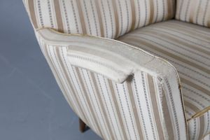 BEGA MELCHIORRE (1898 - 1976) : attribuito. Coppia di poltrone  - Asta Asta 374 | DESIGN E ARTI DECORATIVE DEL NOVECENTO Virtuale - Associazione Nazionale - Case d'Asta italiane