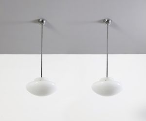 MANIFATTURA ITALIANA - Coppia di lampade da soffitto