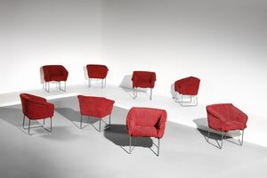 CASSINA - attribuito. Otto poltroncine