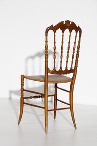 FRATELLI SANGUINETI : Coppia di sedie Chiavarine  - Asta Asta 374 | DESIGN E ARTI DECORATIVE DEL NOVECENTO Virtuale - Associazione Nazionale - Case d'Asta italiane