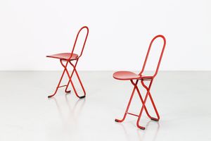 RINALDI GASTONE (1920 - 2006) - Coppia di sedie Dafne per Thema