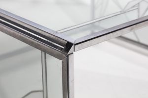 POLI ALBANO (n. 1935) : Tavolino con rotelle per Poliarte  - Asta Asta 374 | DESIGN E ARTI DECORATIVE DEL NOVECENTO Virtuale - Associazione Nazionale - Case d'Asta italiane