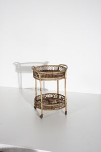 MANIFATTURA ITALIANA : Set composto da appendiabiti, coppia di sgabelli, portaombrelli, carrello porta bottiglie e portariviste  - Asta Asta 374 | DESIGN E ARTI DECORATIVE DEL NOVECENTO Virtuale - Associazione Nazionale - Case d'Asta italiane