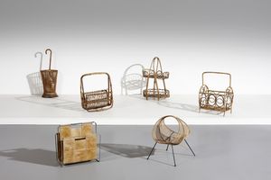 MANIFATTURA ITALIANA - Lotto composto da 5 portariviste e un portaombrelli