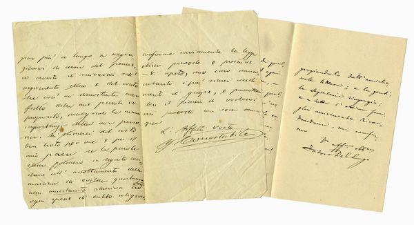 Raccolta di 21 lettere e biglietti di pittori, politici ecc.  - Asta 	Libri, autografi e manoscritti - Associazione Nazionale - Case d'Asta italiane