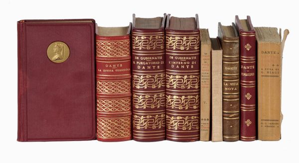 DANTE ALIGHIERI : Lotto di 9 opere dantesche.  - Asta 	Libri, autografi e manoscritti - Associazione Nazionale - Case d'Asta italiane