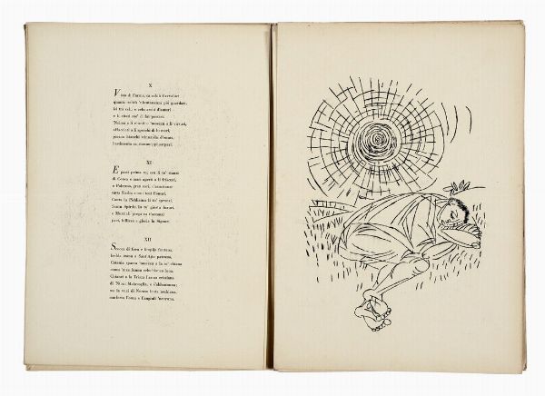 VINCENZO GUARNACCIA : Ottave siciliane. Con disegni di Giuseppe Migneco.  - Asta 	Libri, autografi e manoscritti - Associazione Nazionale - Case d'Asta italiane