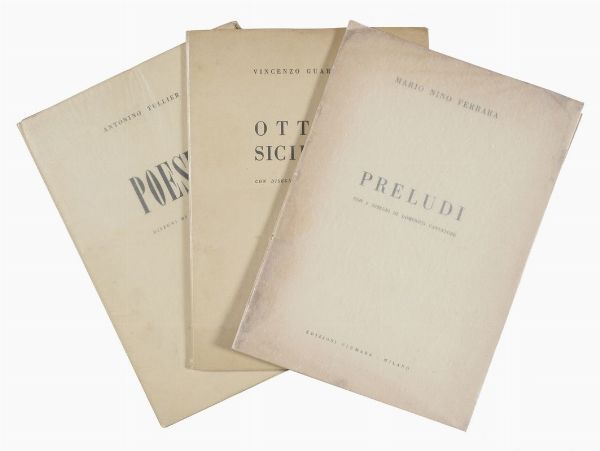 VINCENZO GUARNACCIA : Ottave siciliane. Con disegni di Giuseppe Migneco.  - Asta 	Libri, autografi e manoscritti - Associazione Nazionale - Case d'Asta italiane