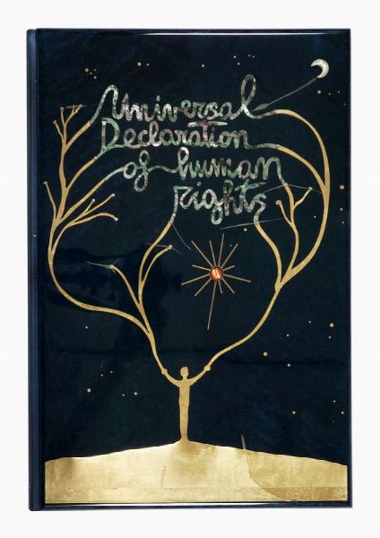 MARCELLO JORI : Universal declaration of human rights.  - Asta 	Libri, autografi e manoscritti - Associazione Nazionale - Case d'Asta italiane
