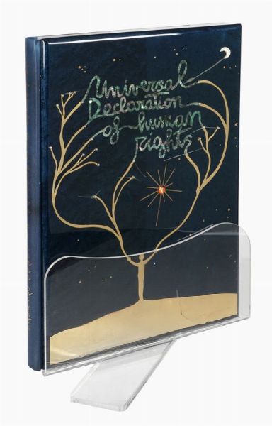 MARCELLO JORI : Universal declaration of human rights.  - Asta 	Libri, autografi e manoscritti - Associazione Nazionale - Case d'Asta italiane