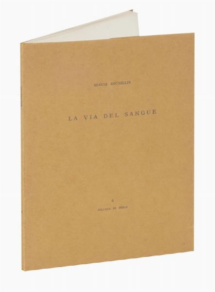 Jannis Kounellis : La via del Sangue.  - Asta 	Libri, autografi e manoscritti - Associazione Nazionale - Case d'Asta italiane
