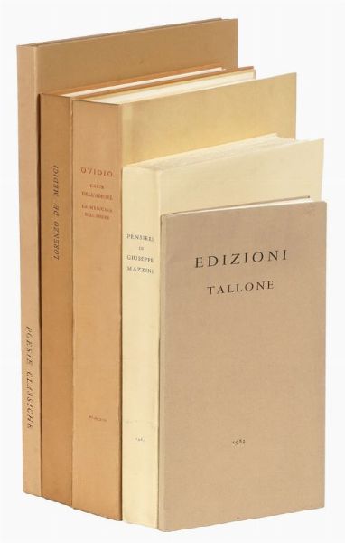 NASO PUBLIUS OVIDIUS : L?arte dell?amore. La medicina dell?amore.  - Asta 	Libri, autografi e manoscritti - Associazione Nazionale - Case d'Asta italiane