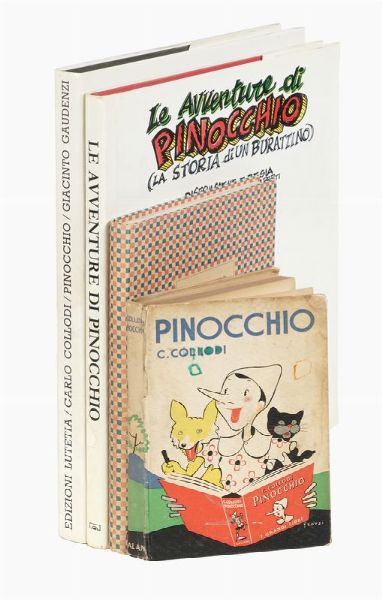 Lotto di 4 edizioni di Pinocchio.  - Asta 	Libri, autografi e manoscritti - Associazione Nazionale - Case d'Asta italiane