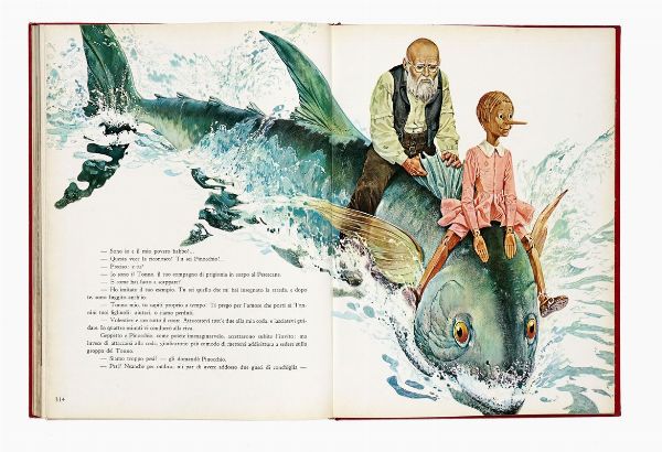 Raccolta di 12 edizioni di Pinocchio.  - Asta 	Libri, autografi e manoscritti - Associazione Nazionale - Case d'Asta italiane