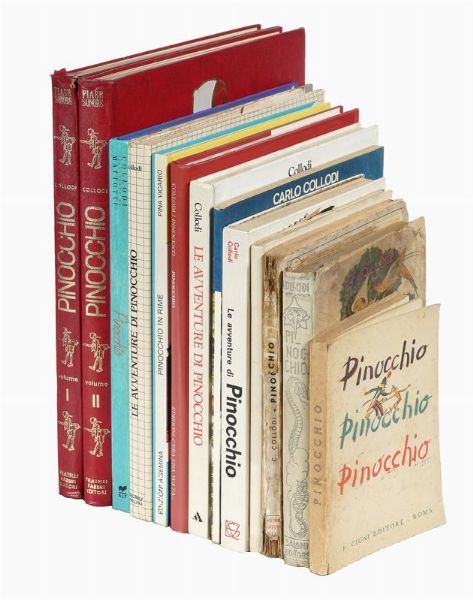 Raccolta di 12 edizioni di Pinocchio.  - Asta 	Libri, autografi e manoscritti - Associazione Nazionale - Case d'Asta italiane
