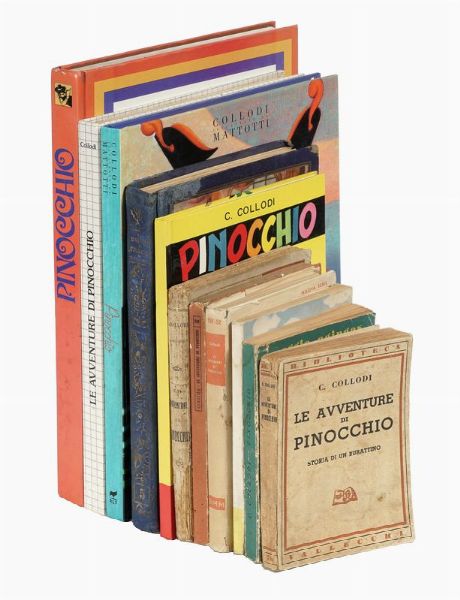 Raccolta di 11 edizioni di Pinocchio.  - Asta 	Libri, autografi e manoscritti - Associazione Nazionale - Case d'Asta italiane
