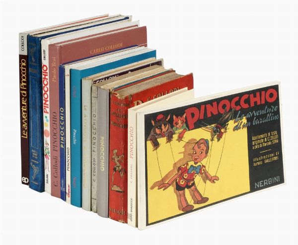 Raccolta di 13 edizioni di Pinocchio.  - Asta 	Libri, autografi e manoscritti - Associazione Nazionale - Case d'Asta italiane