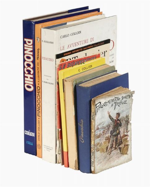 Raccolta di 9 edizioni di Pinocchio.  - Asta 	Libri, autografi e manoscritti - Associazione Nazionale - Case d'Asta italiane