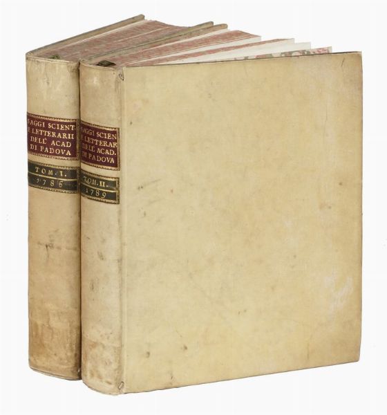ACCADEMIA DI PADOVA : Saggi scientifici e letterari dell'Accademia di Padova. Tomo I (-II).  - Asta 	Libri, autografi e manoscritti - Associazione Nazionale - Case d'Asta italiane