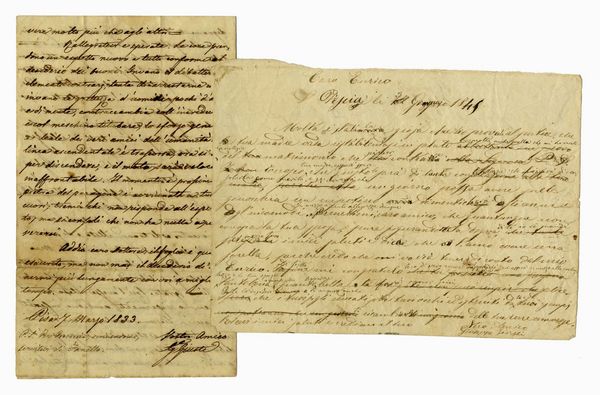 GIUSEPPE GIUSTI : Lettera autografa firmata.  - Asta 	Libri, autografi e manoscritti - Associazione Nazionale - Case d'Asta italiane