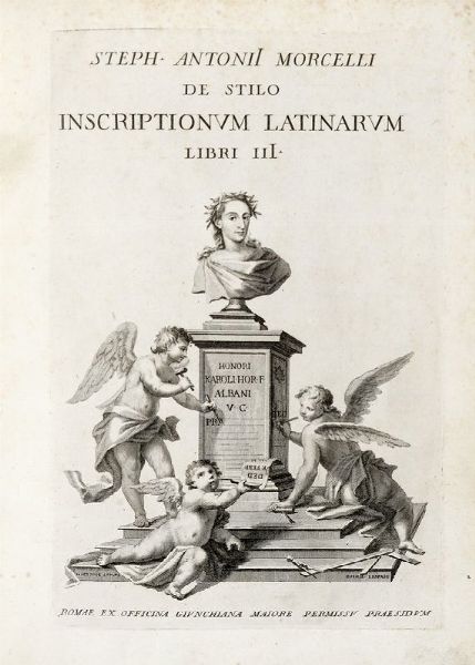 De stilo inscriptionum Latinarum libri III.  - Asta 	Libri, autografi e manoscritti - Associazione Nazionale - Case d'Asta italiane
