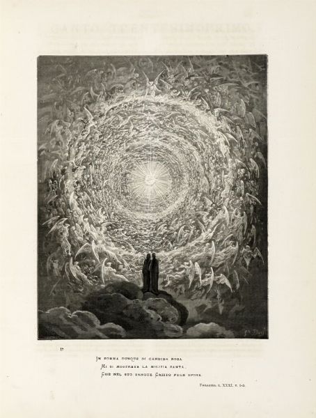 DANTE ALIGHIERI : La Divina Commedia [...] illustrata da Gustavo Dor e dichiarata con note tratte dai migliori commenti per cura di Eugenio Camerini.  - Asta 	Libri, autografi e manoscritti - Associazione Nazionale - Case d'Asta italiane
