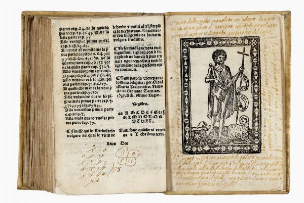 ARNALDO DE VILANOVA : Herbolario volgare, nel quale se dimostra a conoscer le herbe...  - Asta 	Libri, autografi e manoscritti - Associazione Nazionale - Case d'Asta italiane