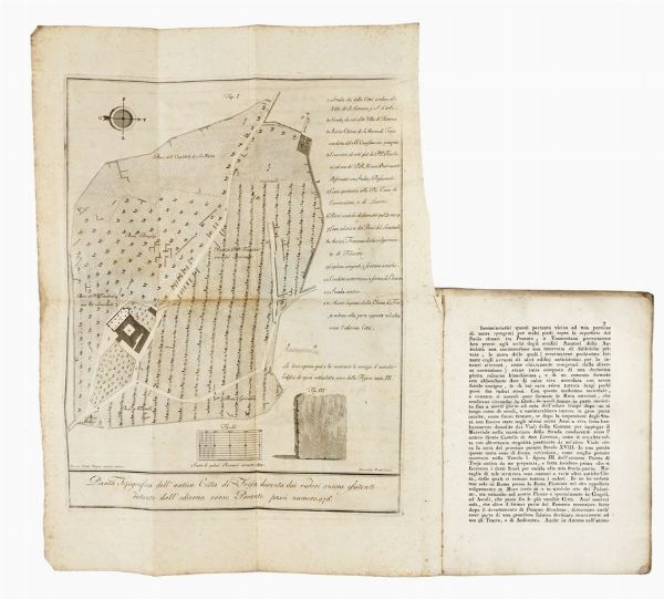 FORTUNATO BENIGNI : Lettera sugli scavi fatti nel circondario dell'antica Treja...  - Asta 	Libri, autografi e manoscritti - Associazione Nazionale - Case d'Asta italiane