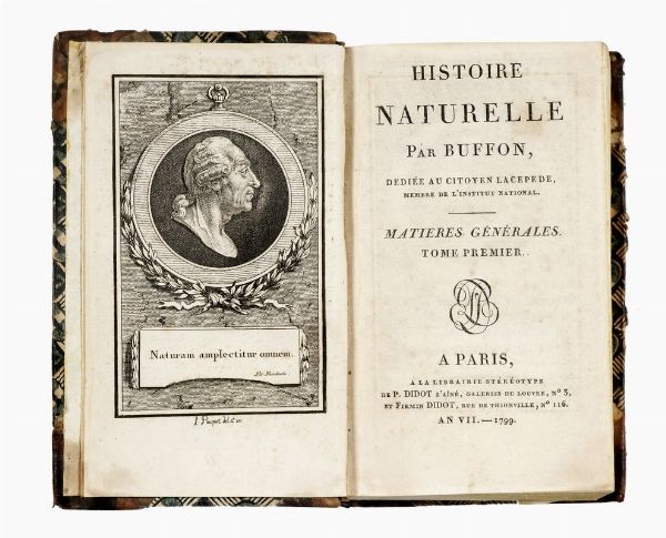 GEORGES LOUIS BUFFON : Histoire Naturelle [...] Matieres Gnrales. Tome premier (-vingt-quatrime).  - Asta 	Libri, autografi e manoscritti - Associazione Nazionale - Case d'Asta italiane