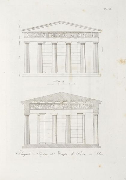 LUIGI CANINA : L'architettura greca considerata nei monumenti.  - Asta 	Libri, autografi e manoscritti - Associazione Nazionale - Case d'Asta italiane