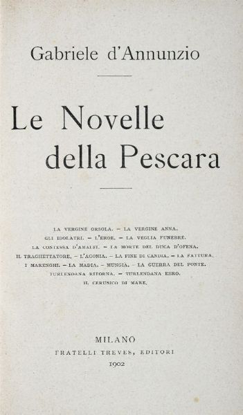 Gabriele D'Annunzio : Francesca da Rimini.  - Asta 	Libri, autografi e manoscritti - Associazione Nazionale - Case d'Asta italiane