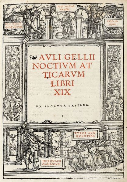 AULUS GELLIUS : Noctium Atticarum libri XIX.  - Asta 	Libri, autografi e manoscritti - Associazione Nazionale - Case d'Asta italiane