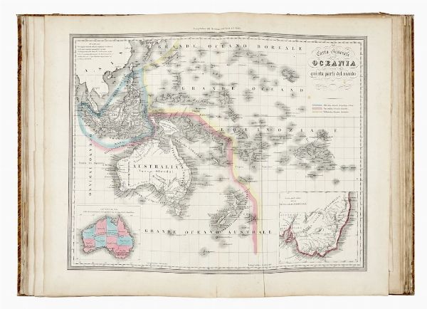 FRANCESCO MARMOCCHI : Corso di geografia universale sviluppato in cento lezioni e diviso in tre grandi parti. Volume primo (-quarto).  - Asta 	Libri, autografi e manoscritti - Associazione Nazionale - Case d'Asta italiane