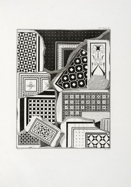 FRANCOIS MAZOIS : Les ruines de Pompei. Premire [-troisime] partie.  - Asta 	Libri, autografi e manoscritti - Associazione Nazionale - Case d'Asta italiane