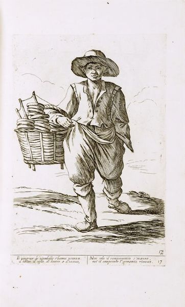 GIUSEPPE MARIA MITELLI : L'Arti per via disegnate, et offerte [...] al grande et alto Nettuno Gicante sig. della Piazza di Bologna.  - Asta 	Libri, autografi e manoscritti - Associazione Nazionale - Case d'Asta italiane