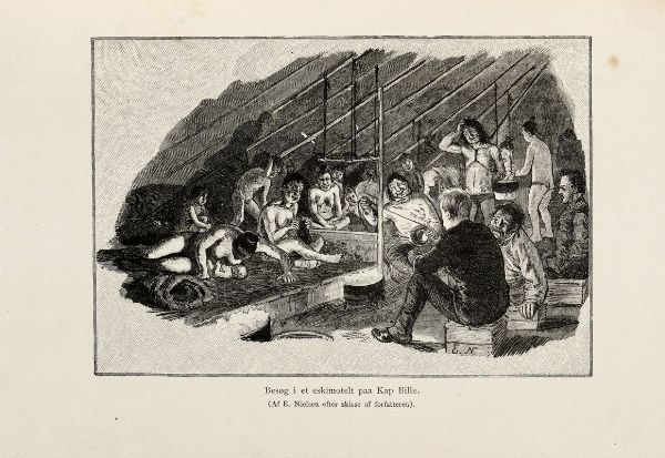 FRIDTJOF NANSEN : Paa Ski over Gronland. En skildring af Den norske Grnlands-Ekspedition 1888-89...  - Asta 	Libri, autografi e manoscritti - Associazione Nazionale - Case d'Asta italiane