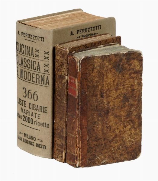 ATTILIO PERUZZOTTI : La Cuciniera di citt e di campagna o nuova cucina economica [...]. Prima versione italiana [...] accresciuta delle cucine Polacca e Russa, di centoventi nuove preparazioni...  - Asta 	Libri, autografi e manoscritti - Associazione Nazionale - Case d'Asta italiane