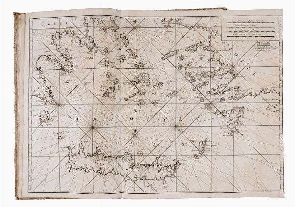 Joseph Roux : Carte de la Mer Mediterrane en douze feuilles.  - Asta 	Libri, autografi e manoscritti - Associazione Nazionale - Case d'Asta italiane