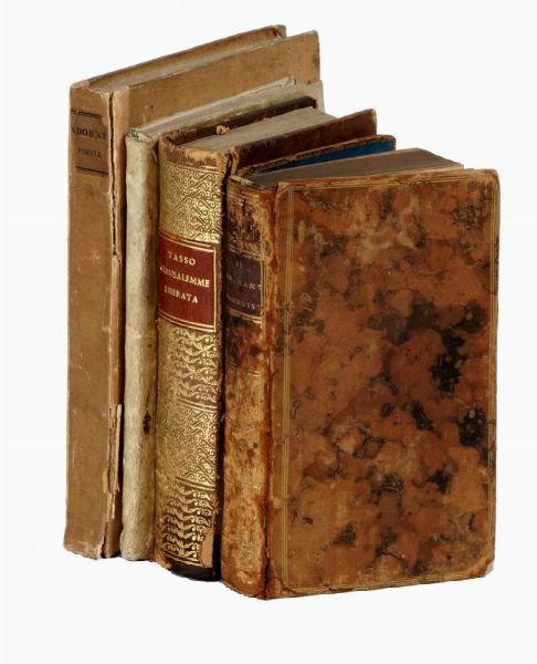 Torquato Tasso : Lotto di 4 opere di letteratura.  - Asta 	Libri, autografi e manoscritti - Associazione Nazionale - Case d'Asta italiane