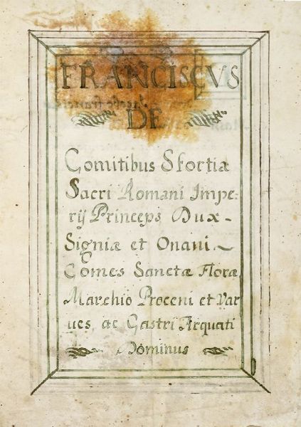 Documento in favore del protonotario Jacobo Francisco Massi de Galatea.  - Asta 	Libri, autografi e manoscritti - Associazione Nazionale - Case d'Asta italiane