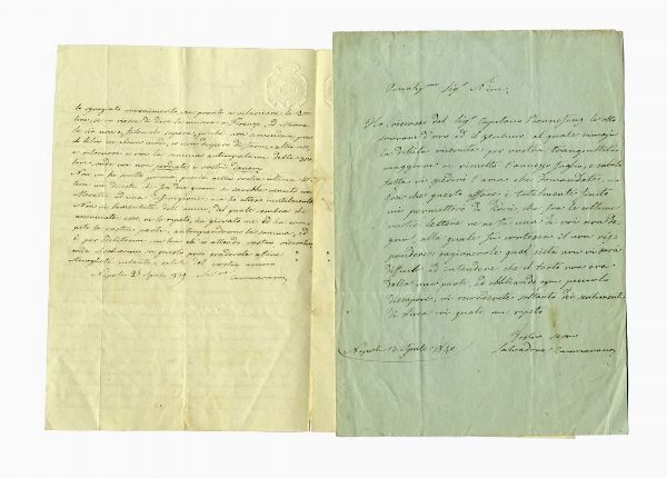 SALVATORE CAMMARANO : 3 lettere autografe firmate inviate al compositore Alessandro Nini.  - Asta 	Libri, autografi e manoscritti - Associazione Nazionale - Case d'Asta italiane