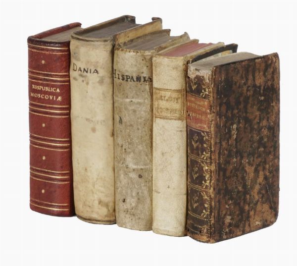 Lotto di 5 edizioni Elzevier.  - Asta 	Libri, autografi e manoscritti - Associazione Nazionale - Case d'Asta italiane