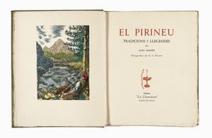 JOAN ADAMES - El Pireneu. Tradicions i llegendes [...] Xilografies de E. C. Ricard.