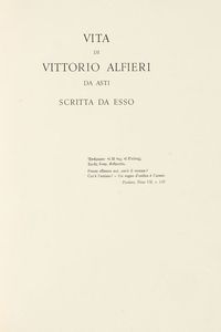 VITTORIO ALFIERI - Vita [...] scritta da esso.